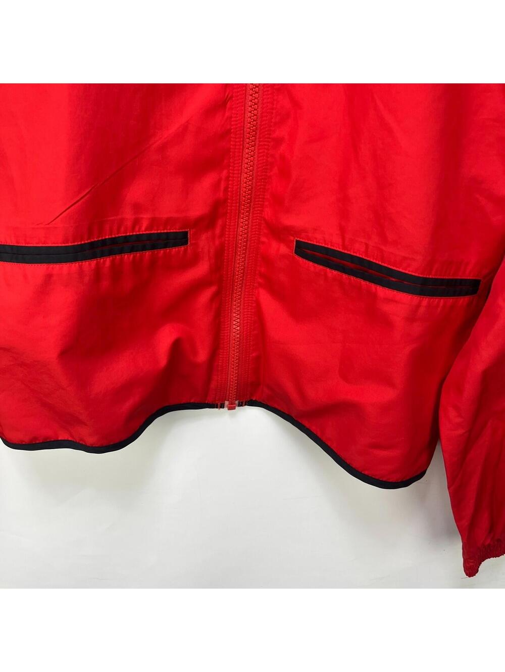 Vintage Y2K Adidas Red Windbreaker Jacket Women's M - Picture 3 of 10